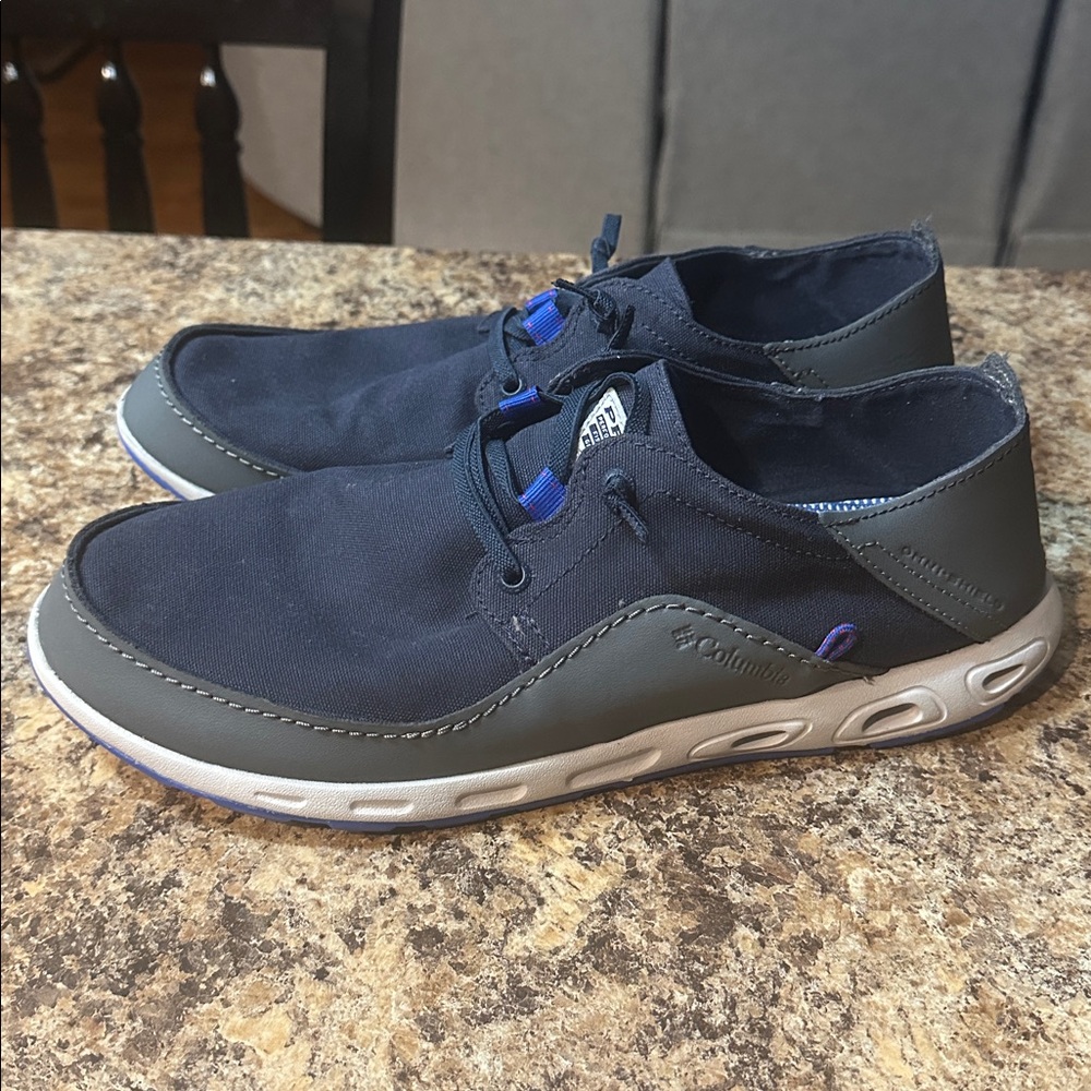 Columbia Navy Blue and Gray Casual Slip On Shoes Loafers MENS 11.5